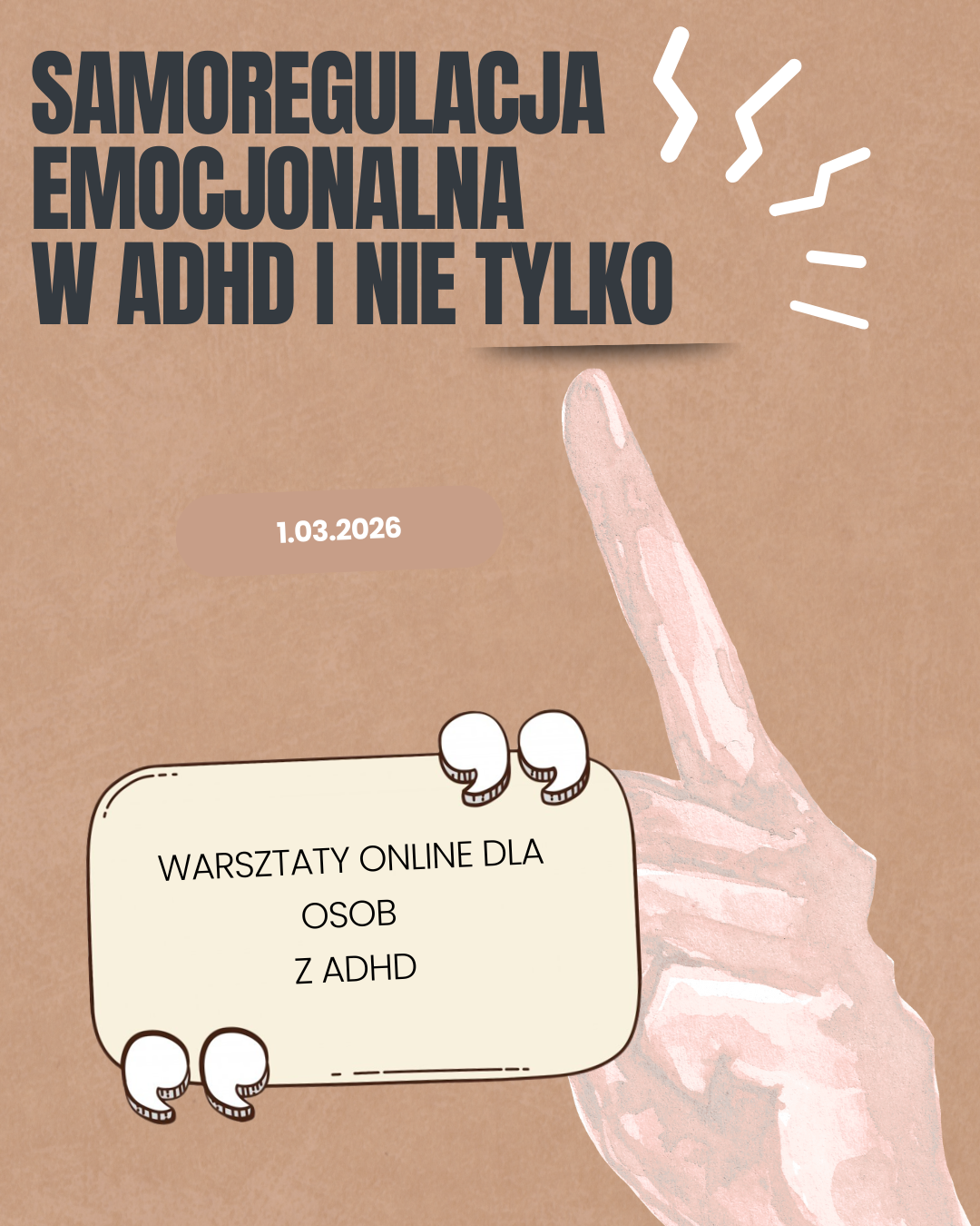 WARSZTATY ONLINE SAMOREGULACJA EMOCJONALNA W ADHD